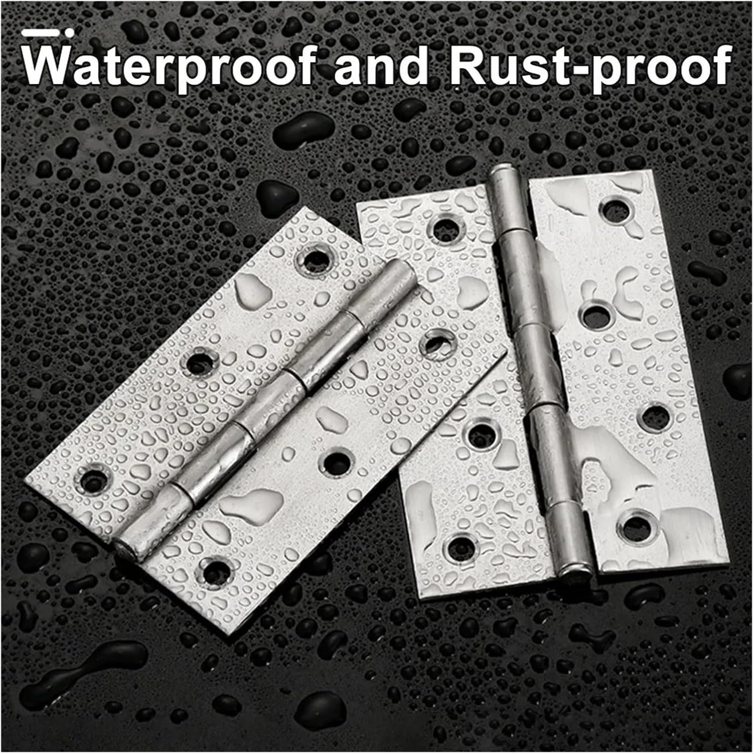 1-4 Inch Universal Door Hinges Connector Stainless Steel Furniture Drawer Cabinet Fitting Hinge Home Doors Hardware Accessories(4 Inch,10pcs)