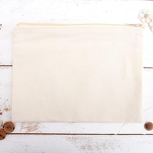 Miniatura 10 de Threadart Bolsa de lona de algodón con cremallera para lápices y organizador de maquillaje, marino, Viajes