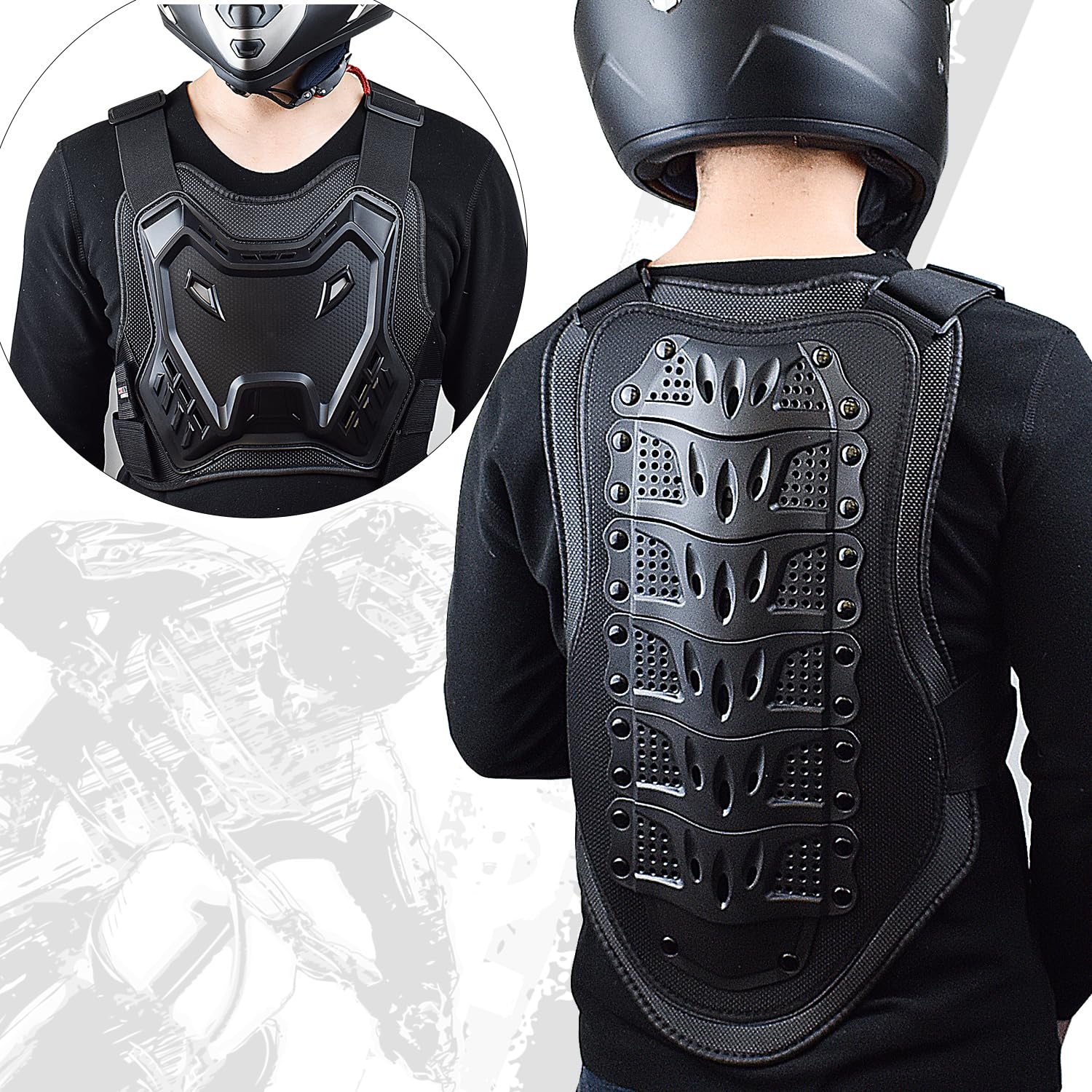 Gilet de protection pour moto tout-terrain, motocross pour adulte, VTT, course tout-terrain, VTT, équitation équipement de protection