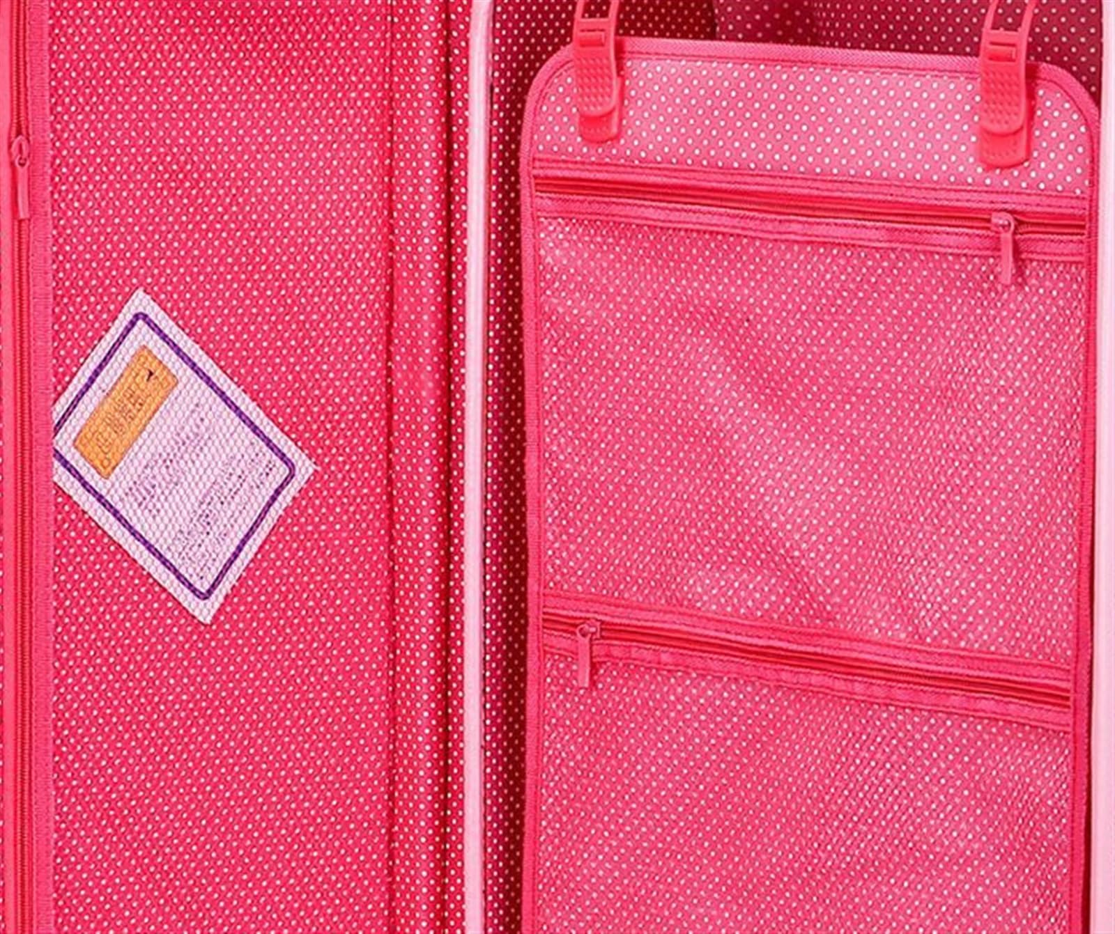 Valigia Bagaglio a mano Set di valigie vintage, 2 pezzi Ruote girevoli Valigie da viaggio rigide Valigie da stiva, 12+20 pollici, Roze/1800