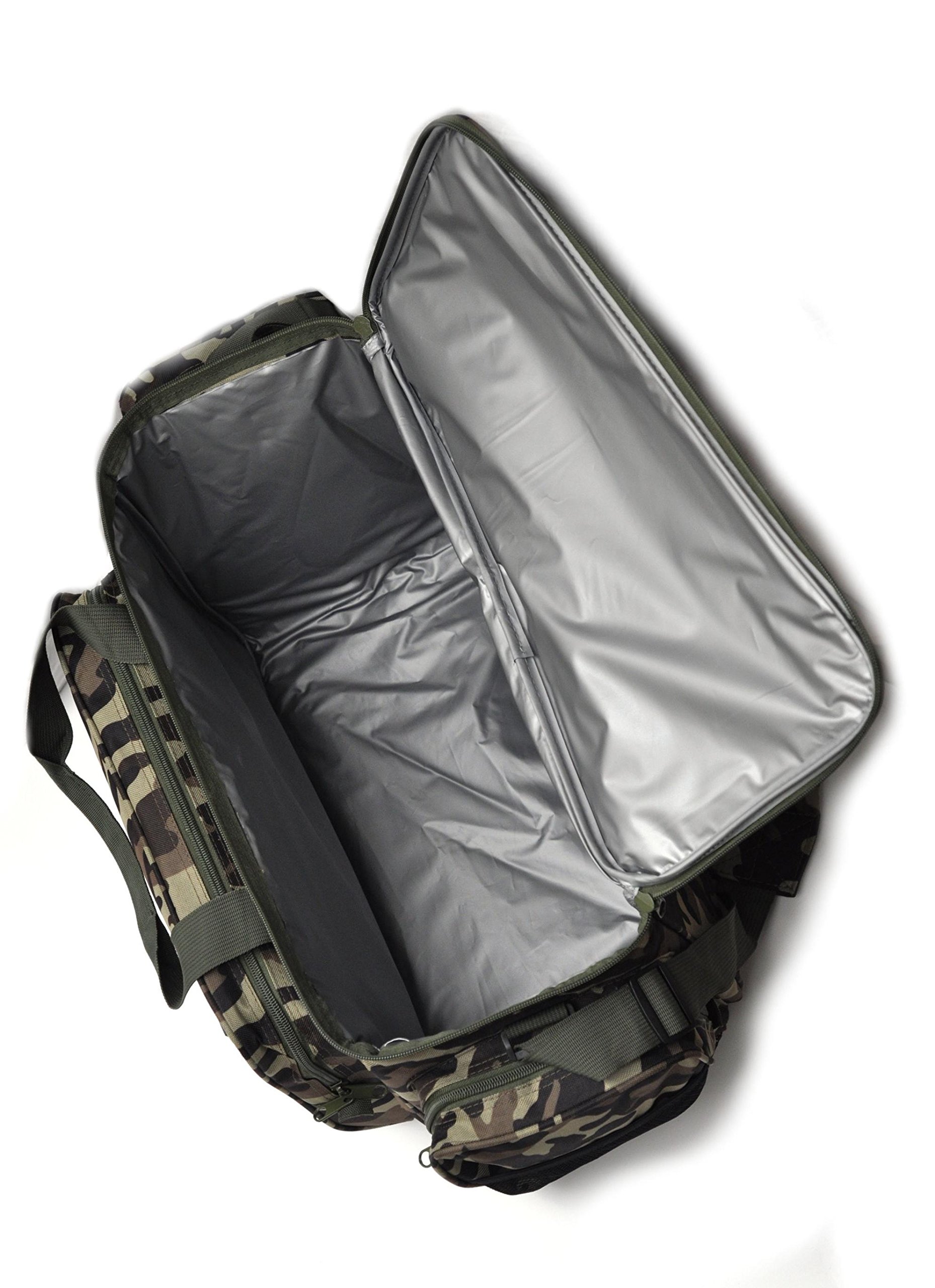 Grand sac fourre-tout de pêche isolé camouflage foolsGold