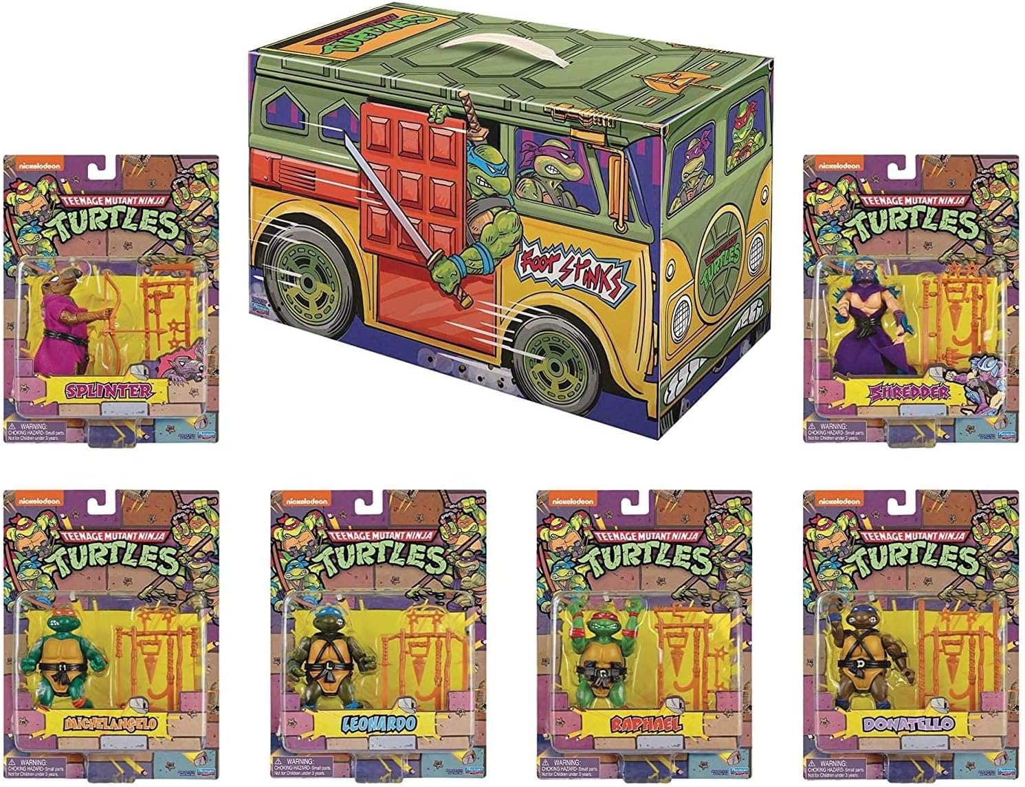 Teenage Mutant Ninja Turtles Exclusive Retro Rotocast 6-Piece Action Figure Set