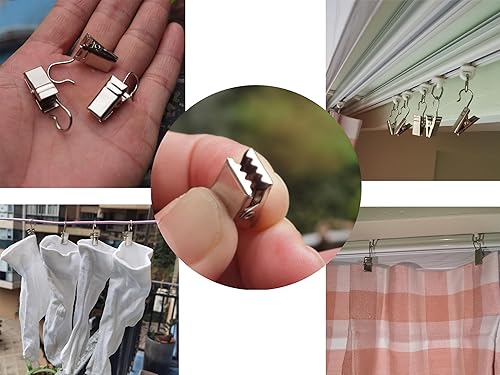 Miniatura 4 de IEUYO Clips de cortina, ganchos para cortinas, ganchos para colgar para decoración del hogar, fotos, iluminación, manualidades, exhibición,