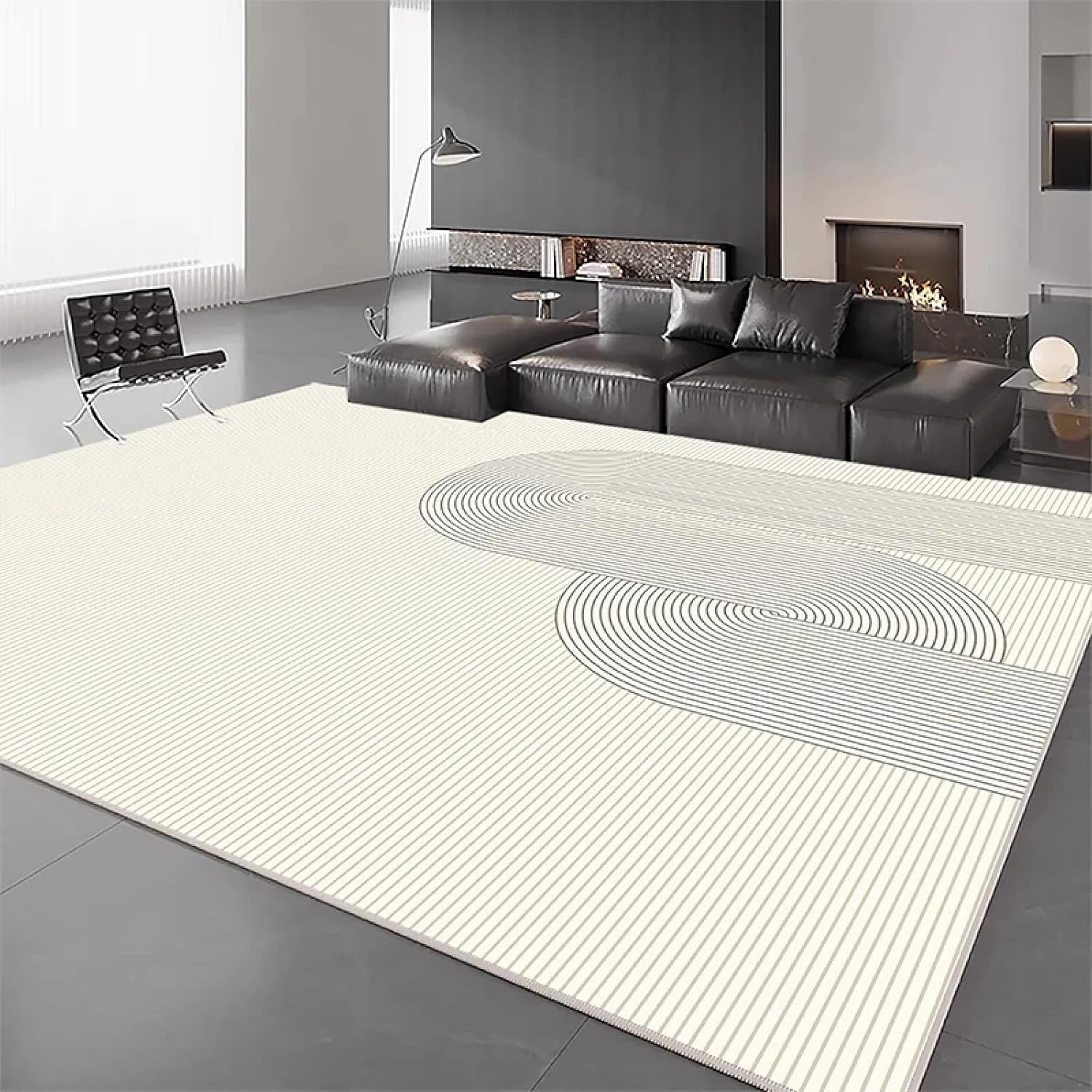 Modern Simple Large Carpets for Living Room Decoration Home Abstract Rugs Bedroom Mats Washable Balcony Walkway(60x90cm Small mat/Loop Pile-3)