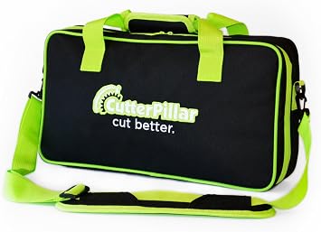 Cutterpillar Crop Storage Tote CPC-TOTE Padded Travel & Storage Case for Craft Supplies and Crop Paper Trimmers with Adjustable Shoulder Strap, Velcro Straps & Mesh Pocket, Not for Glow Boards