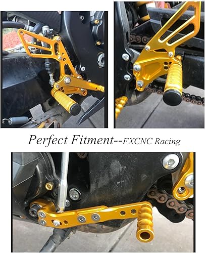 Miniatura 4 de FXCNC Juego de estriberas ajustables para motocicleta CNC K9 K11 compatibles con GSXR 1000 GSXR1000 GSX-R1000 2009-2016