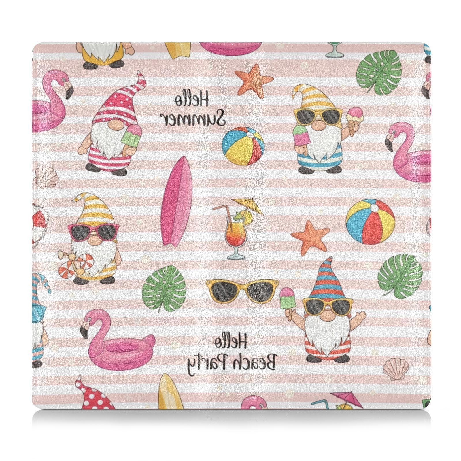 BURSTDDY Summer Gnome Leather Car Registration and Insurance Holder,Registration and Insurance Card Holder Glove Box Car Organizer Car Document Holder for Cards, Driver License