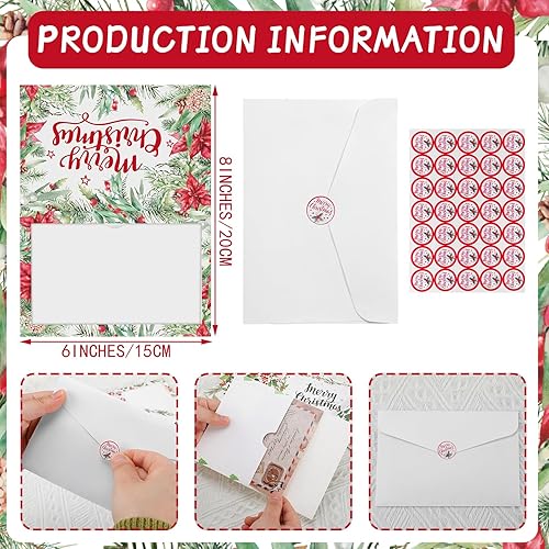 Miniatura 3 de 365 tarjetas de felicitación con marco de fotos de Navidad con sobres blancos, funda de fotos de Navidad, tarjetas de felicitación de Navidad con