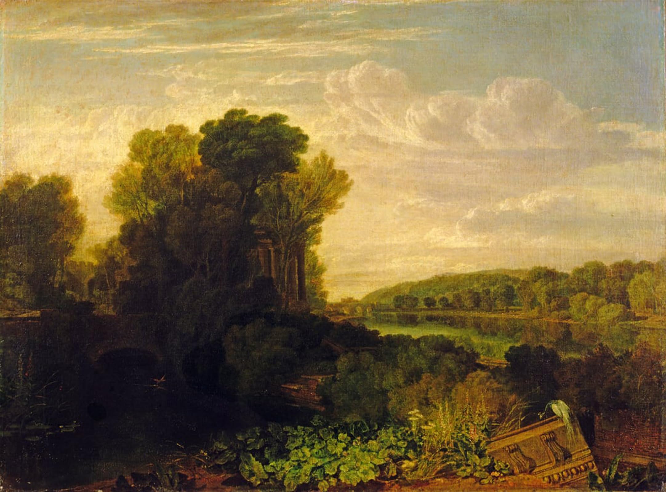 SERENDIPITP Aesthetic Poster Photo Wall Print Retro Picture the Thames At Weybridge by Mallord William Turner Modern Wall Artwork for Home Decor 60x90cm
