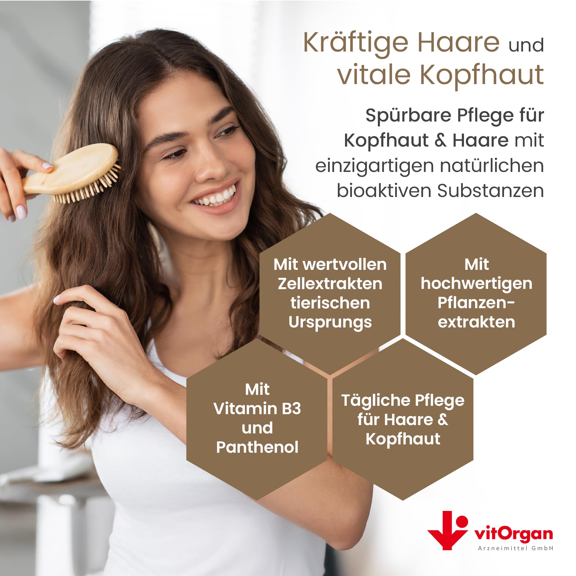Vital-Haarwasser – Stärkende & vitalisierende Kopfhautpflege, Vital-Kur für kräftige Haare & vitale Kopfhaut, mit dem einzigartigen vitOrgan-Komplex H, ohne Silikone und Parabene, 200 ml