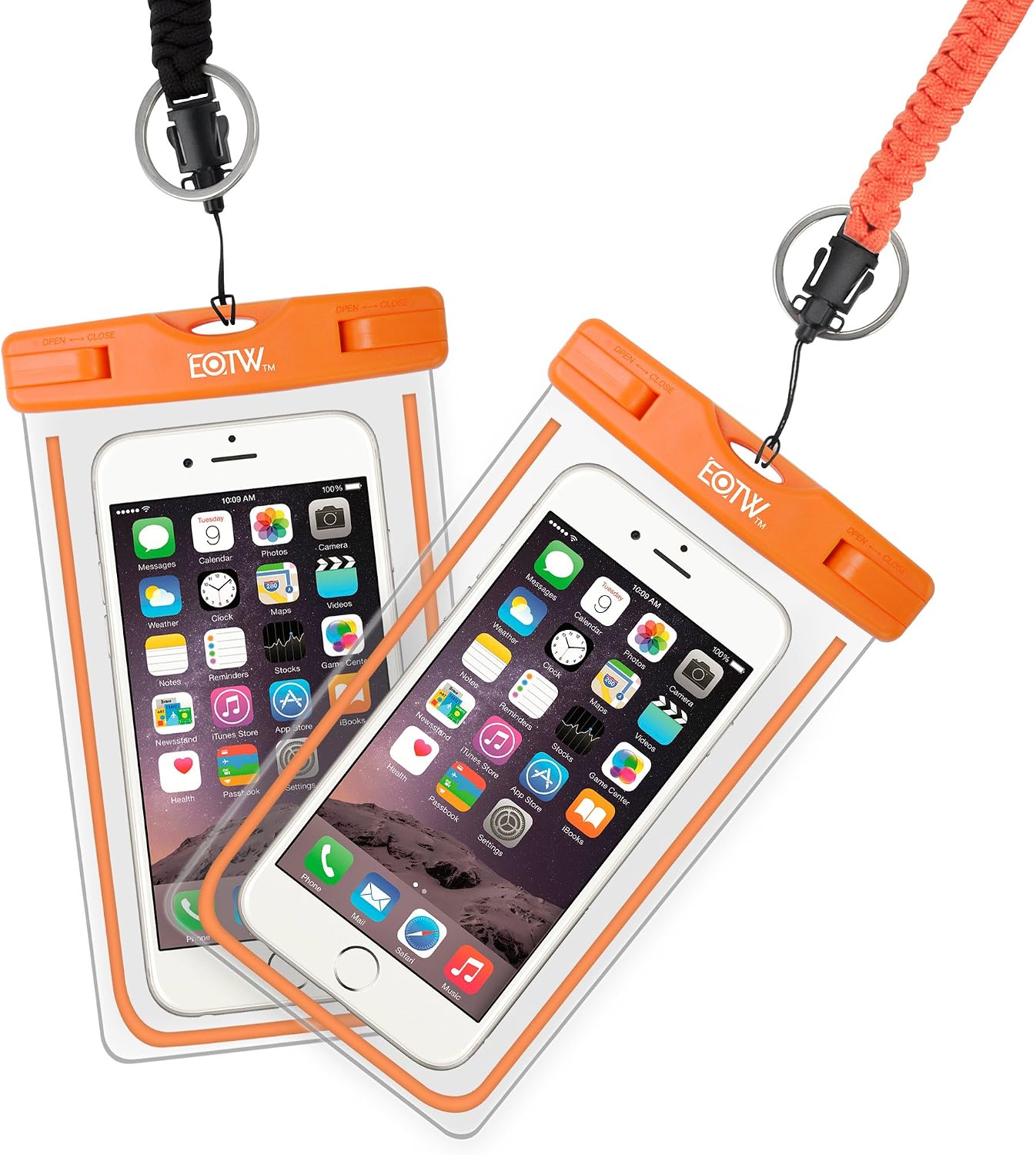 EOTW Waterproof Case, Universal Waterproof Phone Pouch Compatible for iPhone 13 12 11 Pro Max Xs Max XR 8 7 6 Plus Galaxy S20 S10 up to 6.8", IPX8 Cellphone Dry Bag-2 Pack