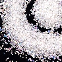 Crushed Glass Craft Glitter for Resin, Irregular Metallic Crystal Chips Sprinkles Chunky Glitter Shiny Nail Sequins Flakes for Nail Art DIY Jewelry Making Decoration Vase Filler 2-4 mm