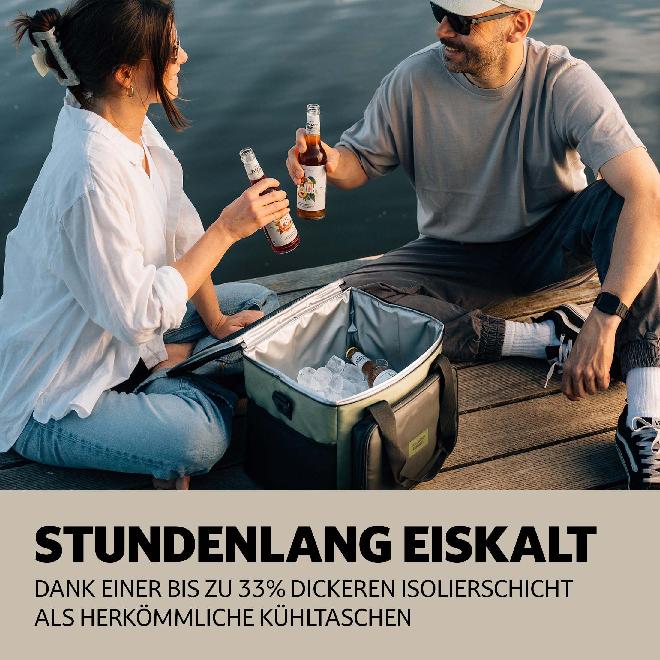 Campo Libre.® Hulk I Premium Camping Kühltasche 30l & 20l I Kühltasche klein mit Wasserdichten Reißverschlüssen I unsere Kühltaschen sind faltbar I hochqualitative Thermotasche in beliebter Größe