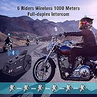 Vista 4 de FreedConn R1 Plus Auriculares de Casco de Motocicleta con Bluetooth y Grabador de Cámara, Sistemas de Comunicación de Motocicleta, WiFi 1080P