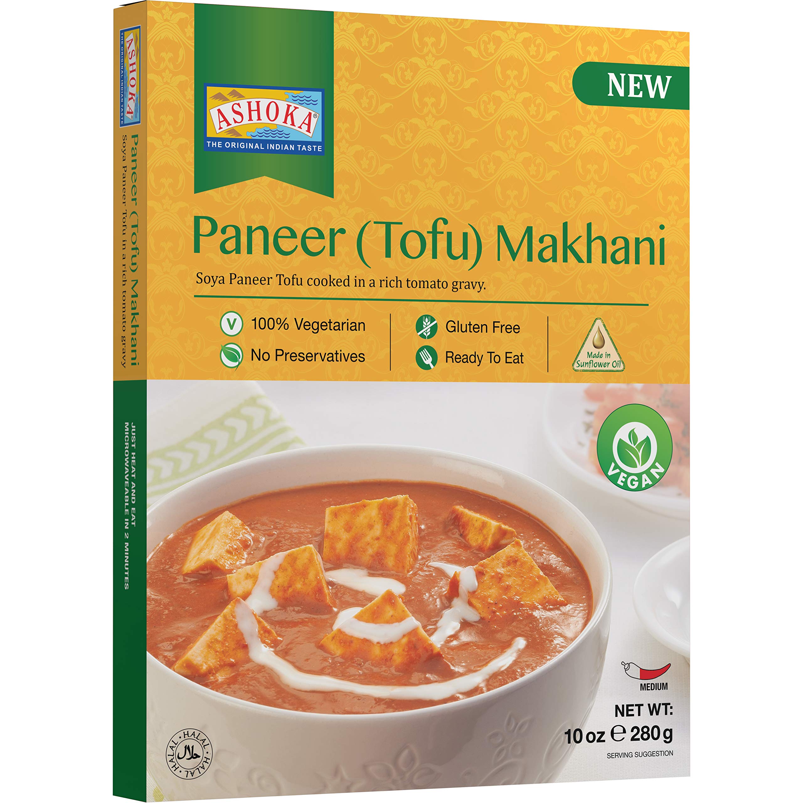 Buy Ashoka Ready to Eat Indian Meals Since 1930, 100 Vegan Paneer