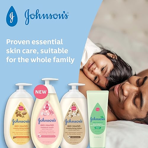 Miniatura 3 de Johnson's Skin Nourish - Aceite cremoso para bebé para piel seca con aroma a coco y madreselva, rico y cremoso aceite corporal para bebés hidrata