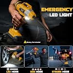 160PSI Cordless Tire Inflator Compatible with Dewalt 20V Battery, DC 12V Portable Air Compressor with Digital Pressure Gauge, 2X Faster Inflation Air Pump for Car, SUVs, Motor, Bike, Ball (Tool Only)