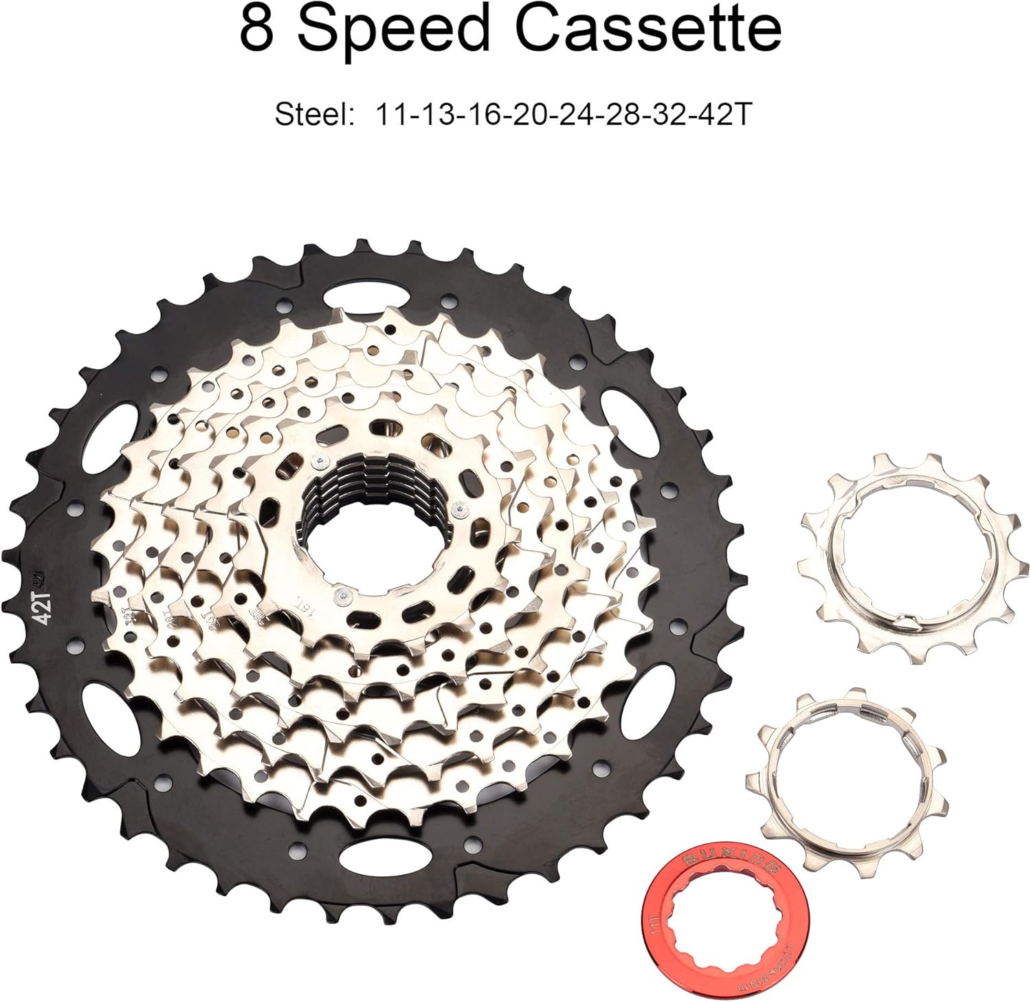 CYSKY 8/9/10/11/12-Speed Cassette 11-25T/28T/32T/34T/36T/40T/42T/46T/50T/52T Bike Sprocket Freewheel Compatible with Shimano, Sram HG Hub, Fit for Mountain Bike, Road Bike, MTB Cassette