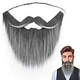 Yan Dream Men Fake Beard False Mustache for Men Cosplay Fake Beard Costume Facial Hair for Halloween Party