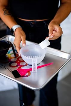 FRAMAR Color Bowl with Cleaner Set, Color Bowls For Hairstylist 2 Pack | Hair Dye Bowl With Brush Cleaner Reduces Waste, Non-Slip Rubber Base Prevents Spills, Easy To Clean and Reuse