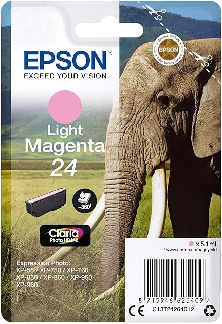 Epson 24 Light Magenta Inkjet Cartridge C13T24264012