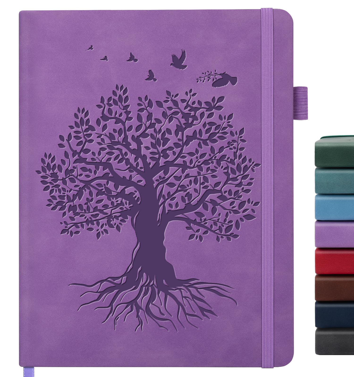 ALKALO Lined Journal Notebook for Women Men, A4 Hardcover Leather Journals for Writing, 200 Pages Thick Paper, Daily Journal Notebook for Work, School