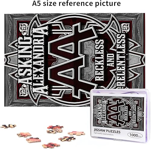 Miniatura 6 de Asking Rock Band Alexandria - Rompecabezas de madera divertido para adultos, rompecabezas de 1000 piezas, rompecabezas de 1000 piezas con caja