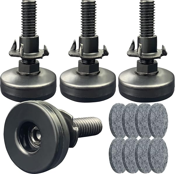 Furniture levelers,4 Sets 3/8 Adjustable Furniture Leveling Feet,Heavy Duty Furniture Leg Levelers for Table Cabinet Cha