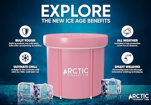 Miniatura 5 de Bañera de hielo grande portátil bañera de recuperación de múltiples capas con tapa, ideal para interiores, gimnasios y frío, entrenamiento de