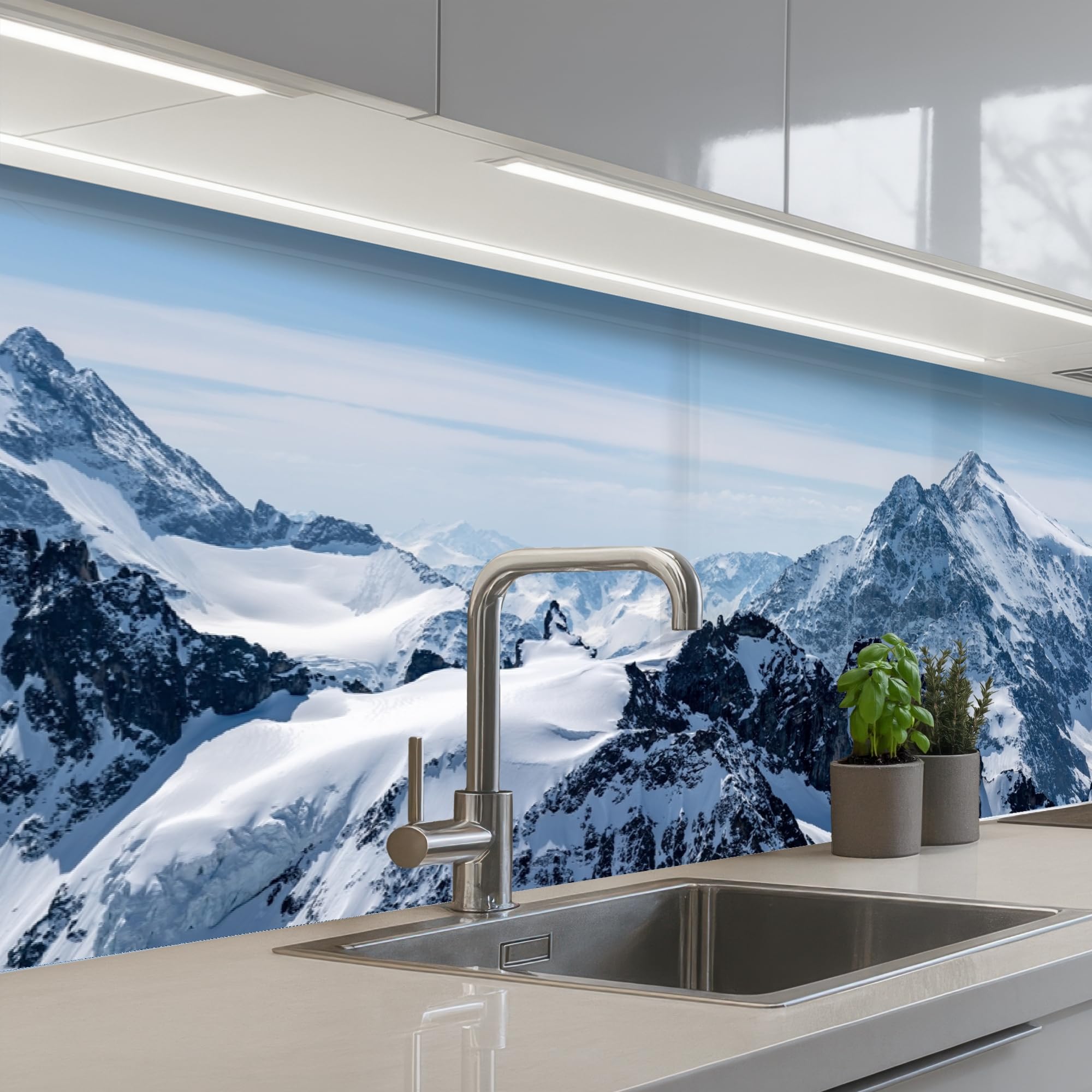 KitchenYeah© Splashback for Kitchen self-Adhesive Sink Splash Splatter