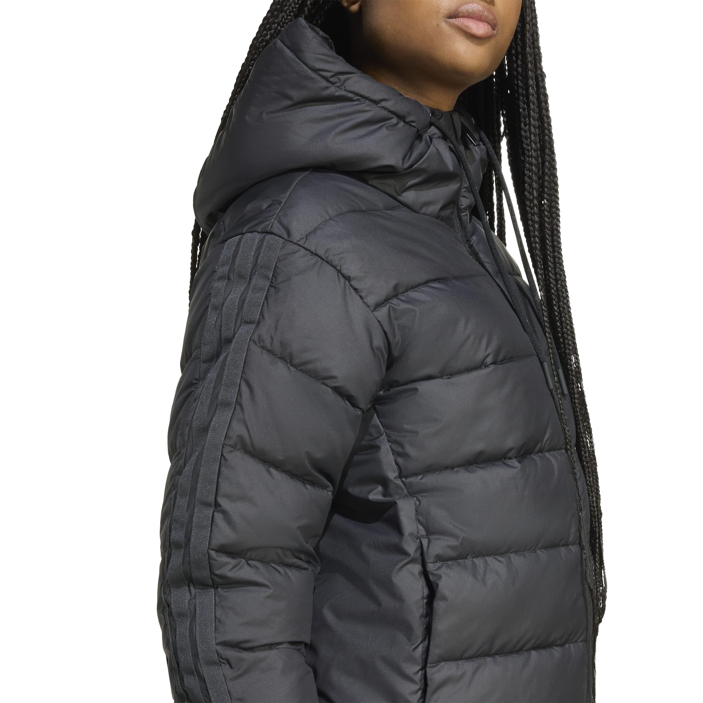 adidas Essentials Climawarm 3 Stripes Synthetic Down Hooded Jackets chaqueta Mujer (Pack de 1)
