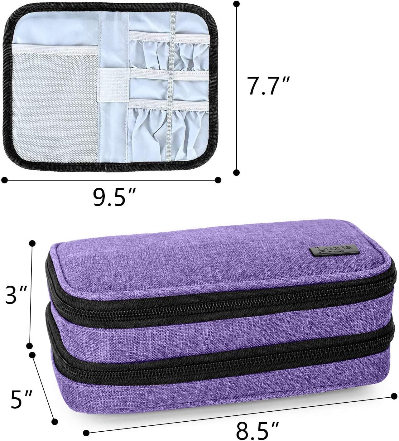 Luxja Insulin Travel Case, Double Layer Insulin Bag for Insulin Pens, Glucose Meter and Other Diabetic Supplies (Bag Only), Purple : Health & Household