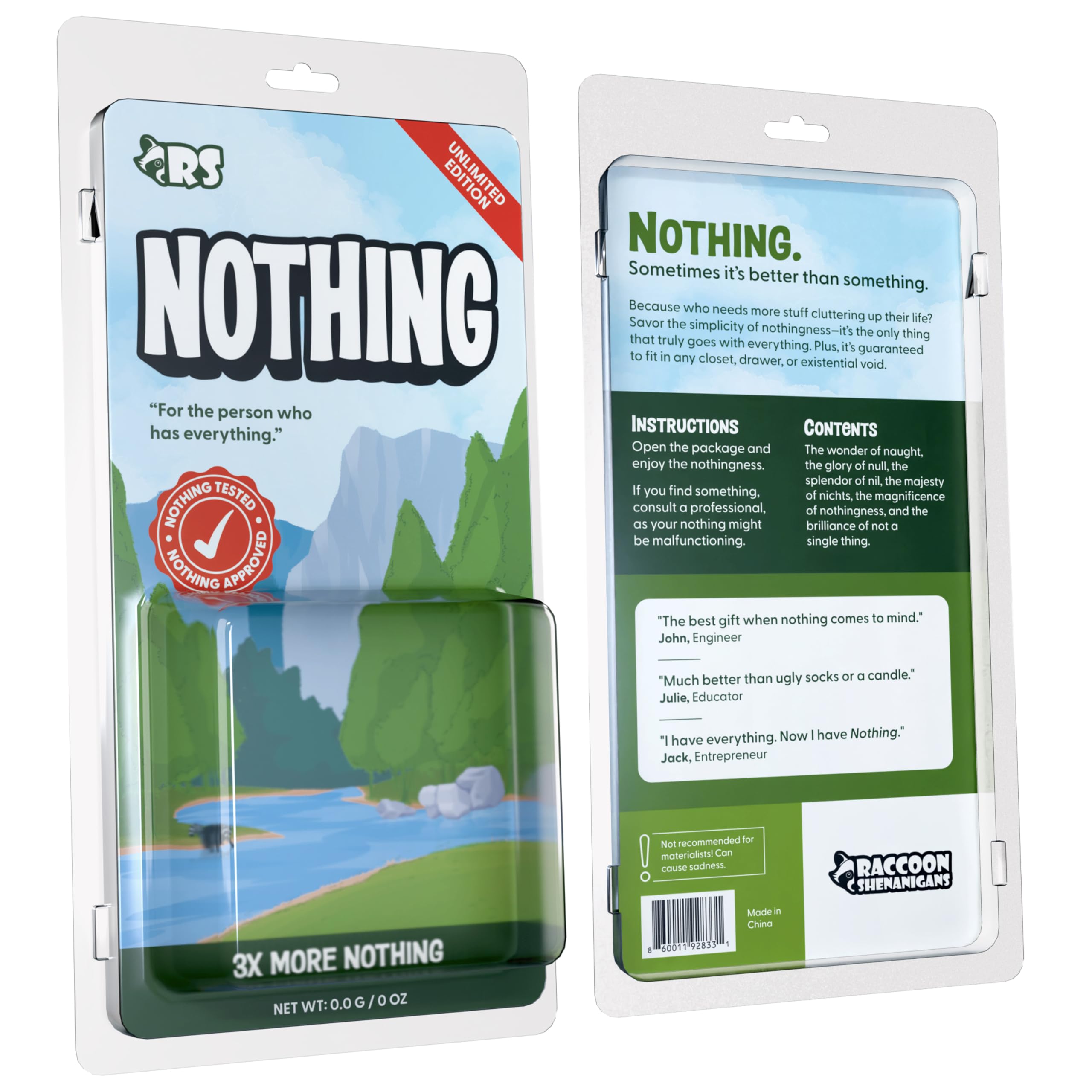 Amazon.com: Raccoon Shenanigans Nothing Gift - Funny Gag Gift for