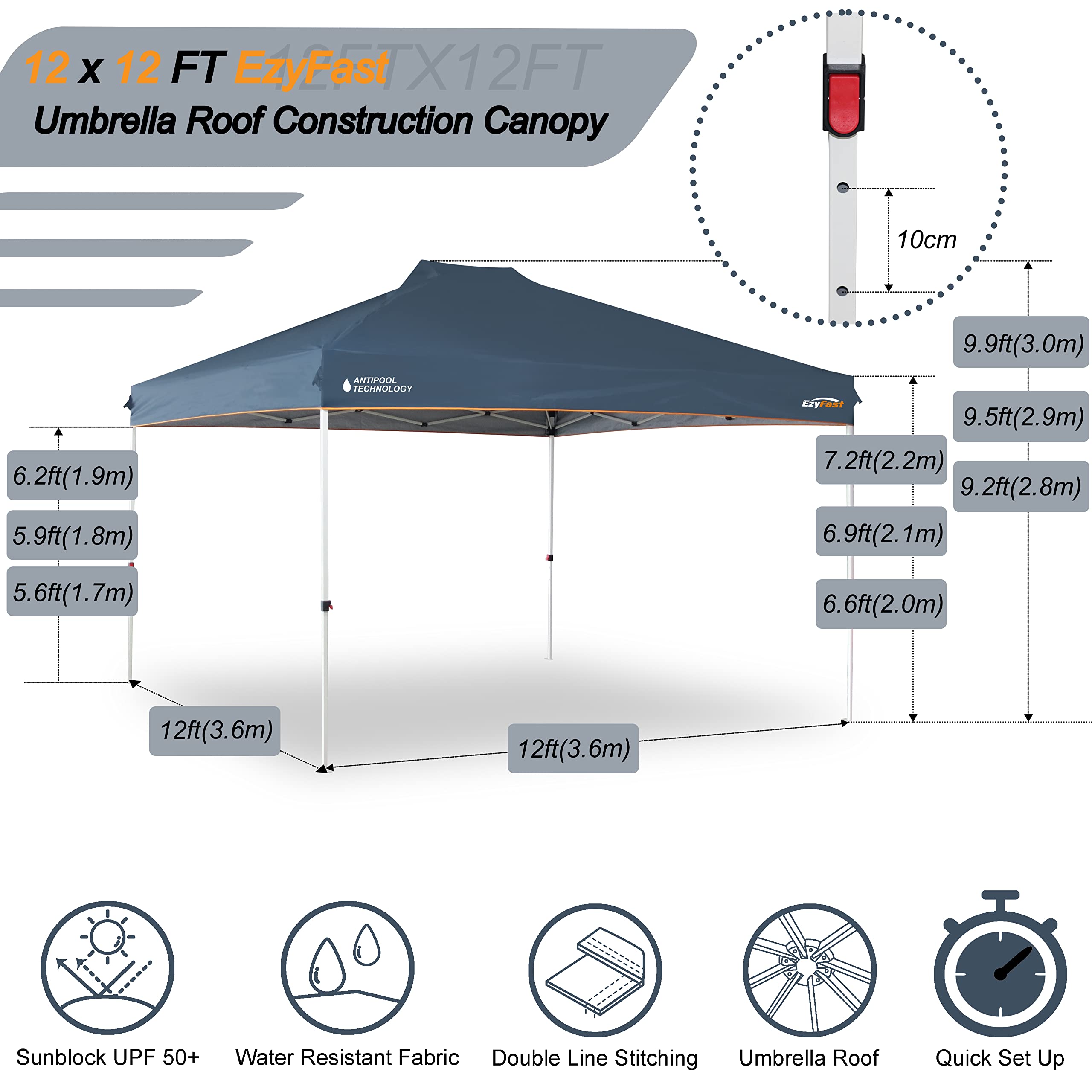 Canopy, Patented Instant Shade Tent 