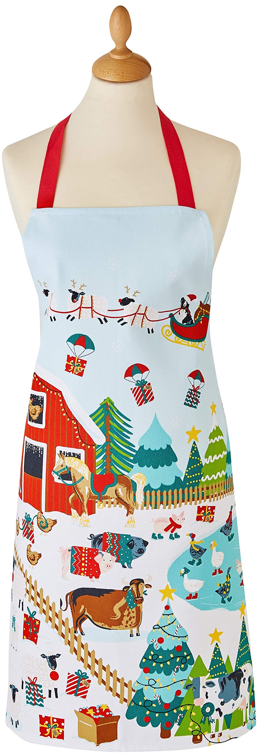 Ulster Weavers Multicolour Christmas On Jennies Farm Xmas 100% Cotton Apron