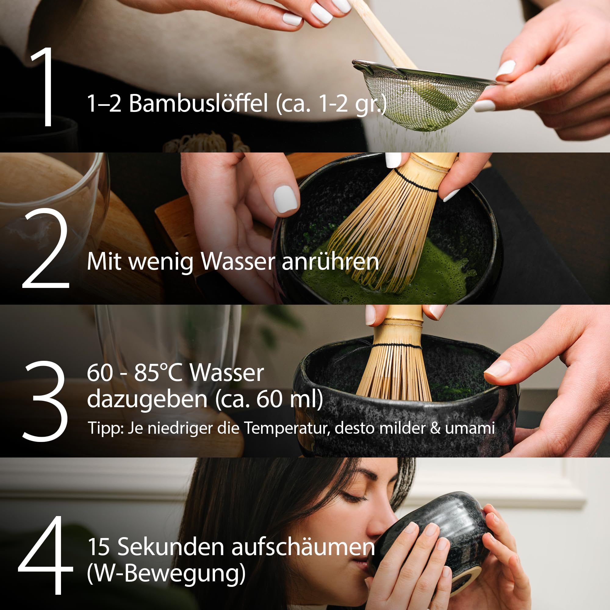 Shinto - Bio Matcha Pulver "Saphir" - angenehm spürbares Umami - Ceremonial Matcha Tee beschattet & handgepflückt - florales Aroma mit feiner Frische - Direktimport aus Uji Japan - 30g Tongefäß