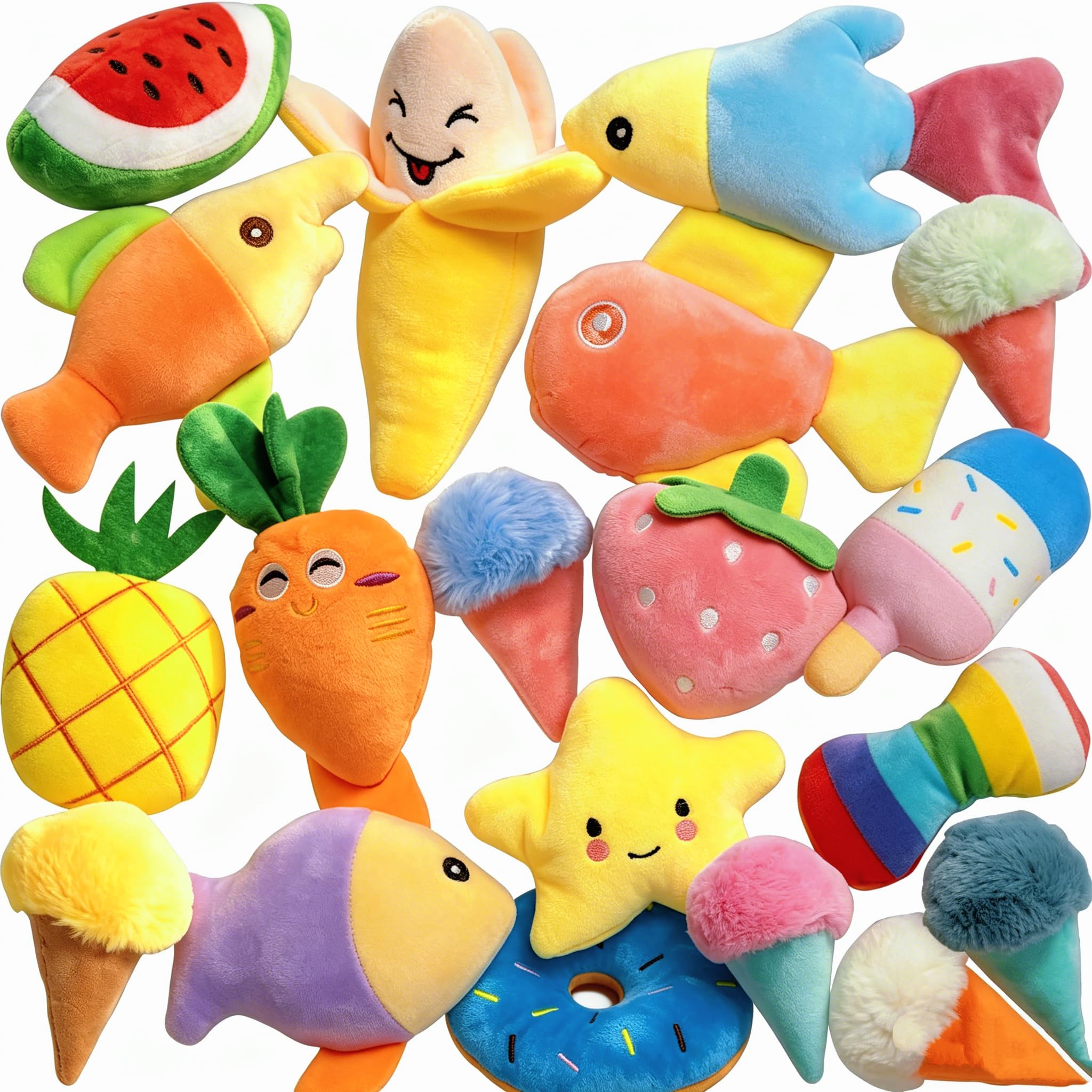 GZQKUSO 19-Pack Plush Dog Toys