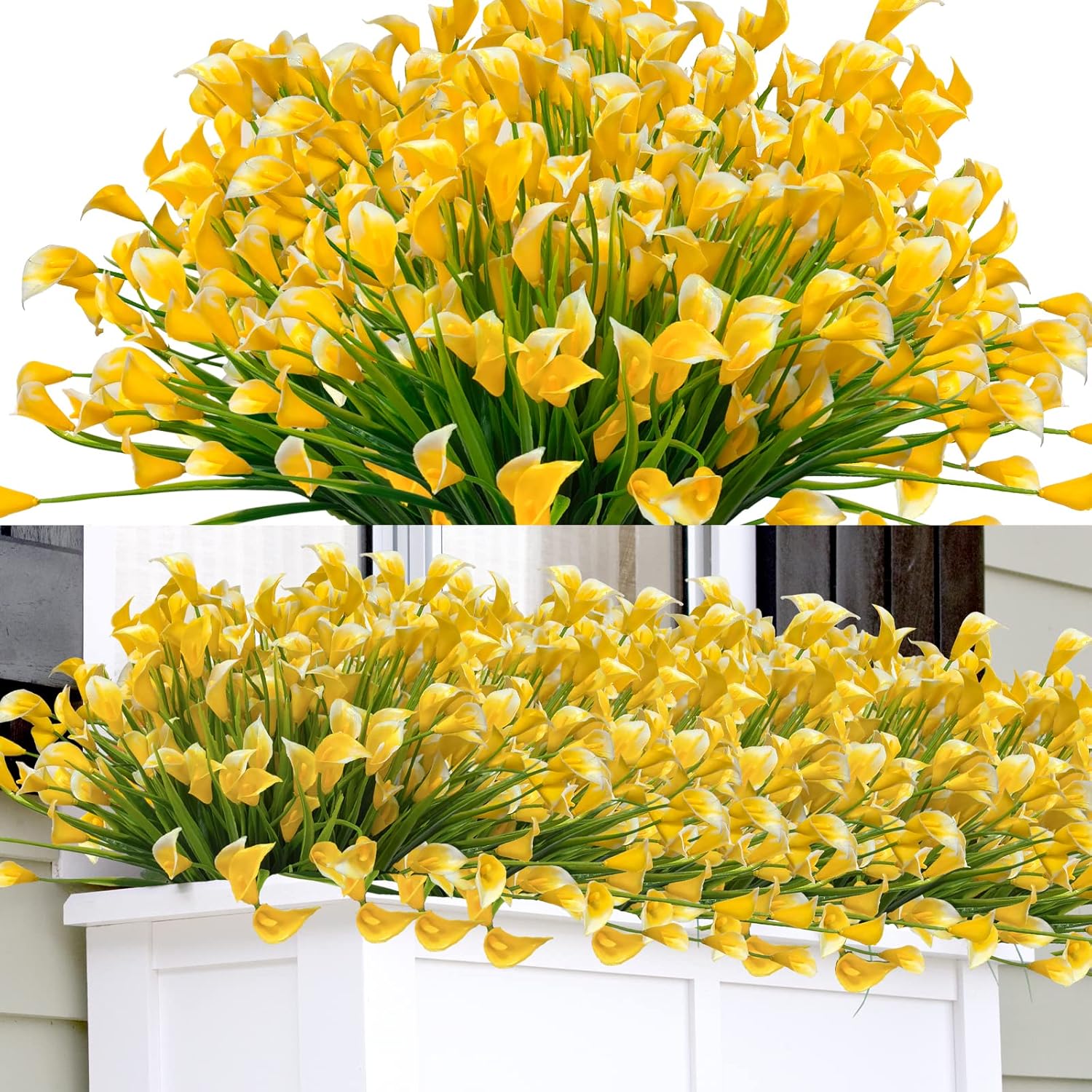 12 Bundles Calla Lily Artificial Flowers for Outdoors, Fake