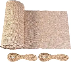 Rolo de lavável, 2 rolos de 10 m, enfeites de barbante, caminho de mesa decorativo de linho para artesanato faça você mesmo, jogos americanos de