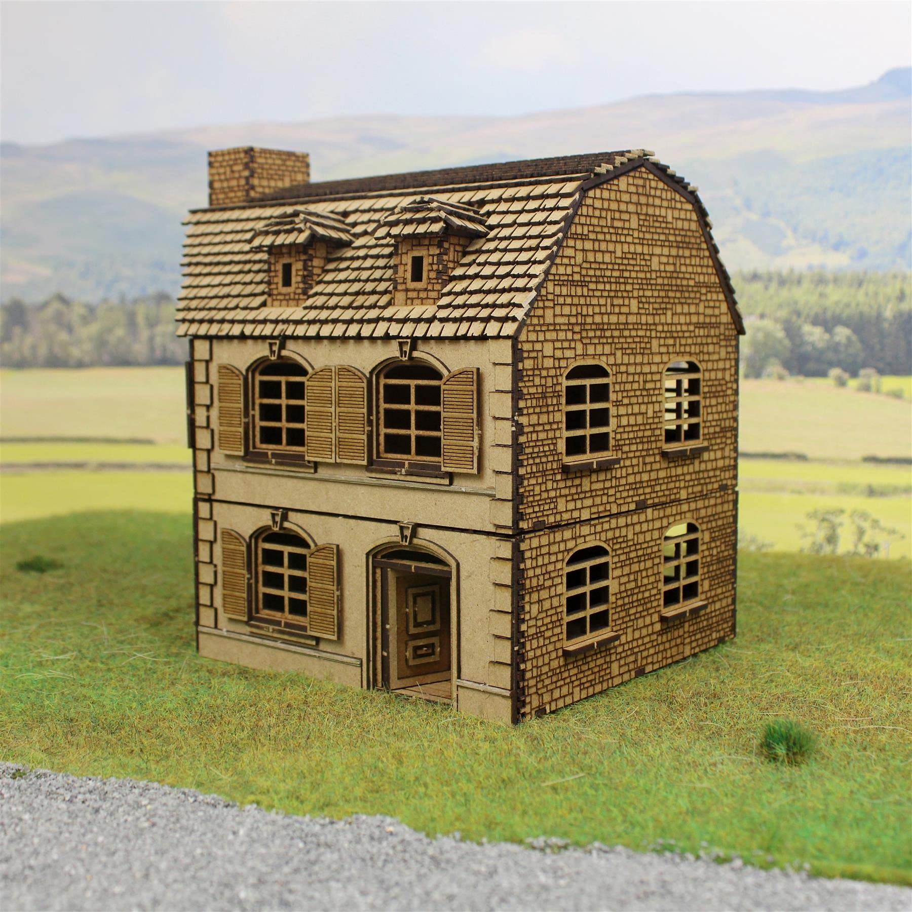 War World Gaming Intact Normandy House for Historical Wargames – 28 mm wycinany laserowo MDF budynek