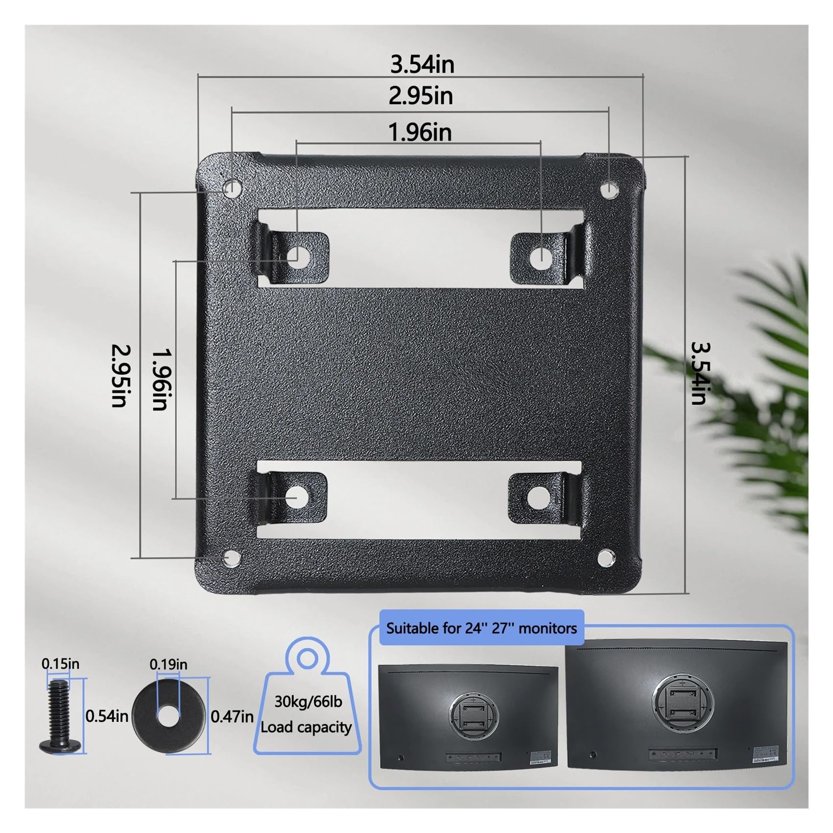 Adattatore VESA, Compatibile con Monitor Samsung CFG70 C24FG70FQU C24FG70FQW C24FG70FQE C24FG70FQM C24FG70FQI C24FG70FQL C24FG73FQU C27FG70FQU Modifica Schede di Conversione