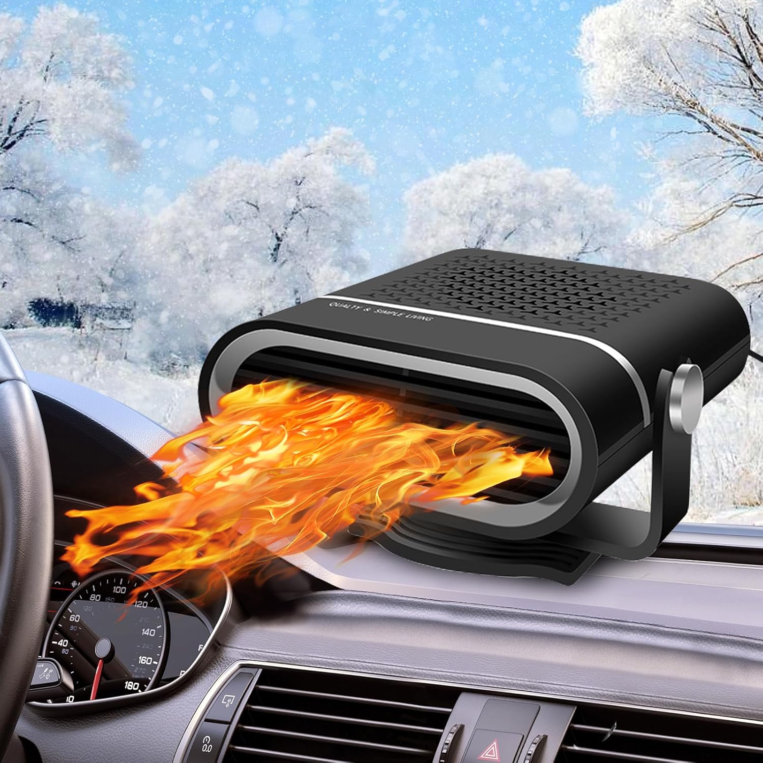 【 New】Portable Car Heater,Auto Heater Fan,Car Windshield