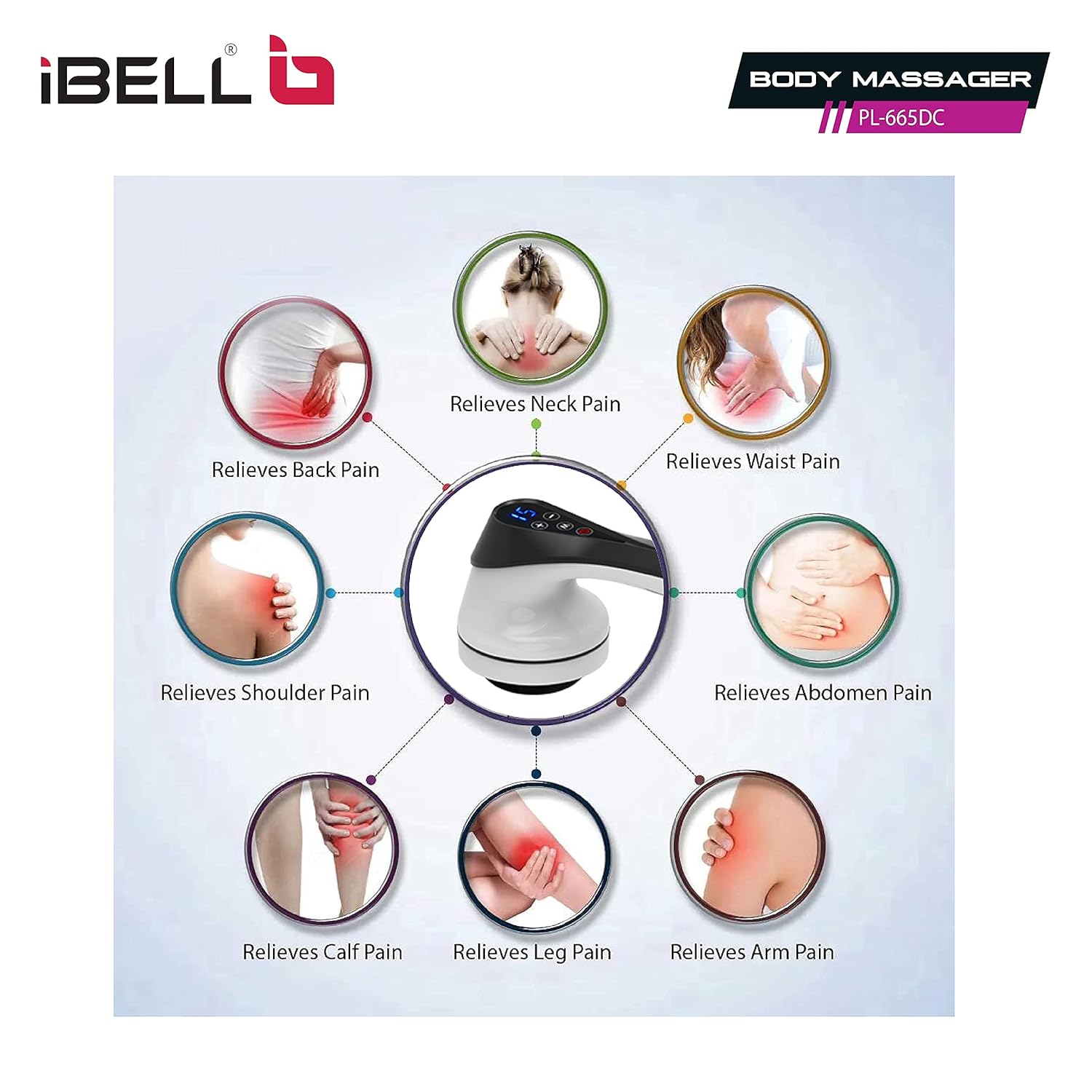 iBELL PL-665DC Pain Relief Electronic Portable Cordless Hand held Massager iBELL PL-665DC Pain Relief Electronic Portable Cordless Hand held Massager