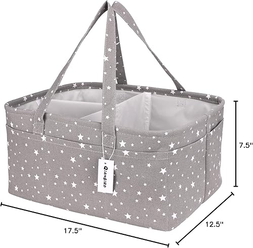 Miniatura 7 de Organizador de pañales para bebé, cesta de pañales portátil extra grande, organizador de pañales, bolsa de mano para cambiador, cesta de baby shower