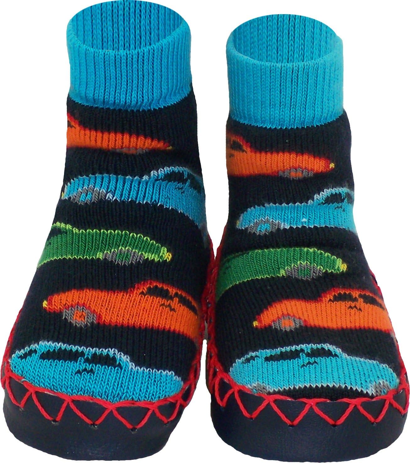 Crazy Cars Slipper Sock Swedish Moccasin