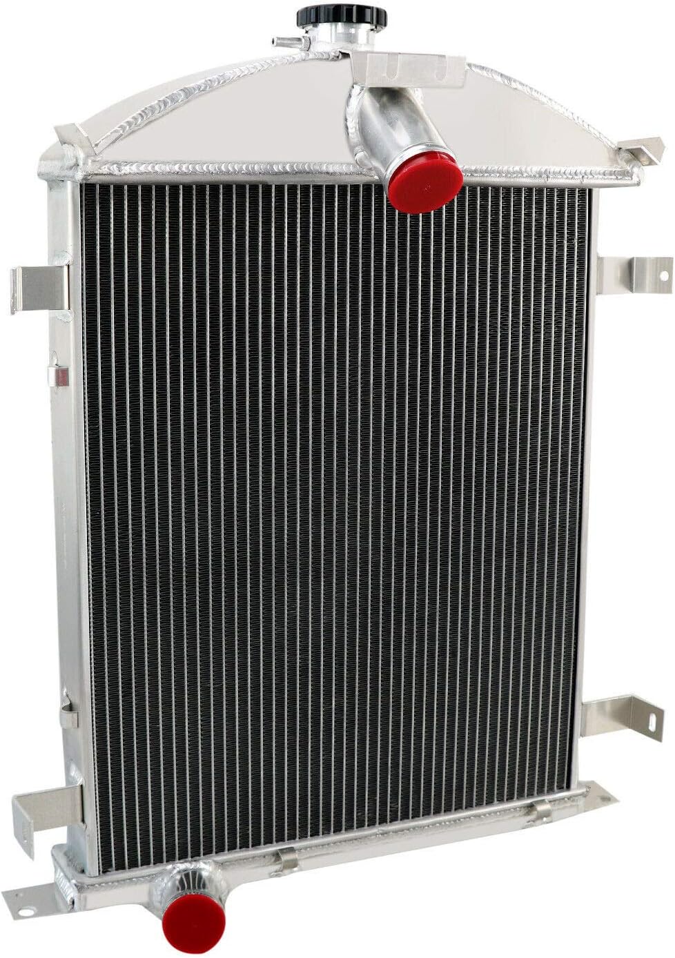 ALLOYWORKS 3 ROW Aluminum Radiator for 1930 1931 Ford Model A AA Heavy Duty 3.3L L4 V8 | All Aluminum Radiator. Superior cooling performance. Long service life. Ideal For daily commuter cars & modified cars.