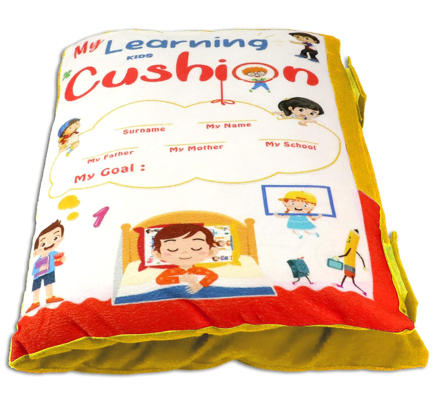 Keshav Creation Kids abcd learning toys cushion best for birthday gift, Gold Colour kids learning cushion book (Gold) Keshav Creation Kids abcd learning toys cushion best for birthday gift, Gold Colour kids learning cushion book (Gold)