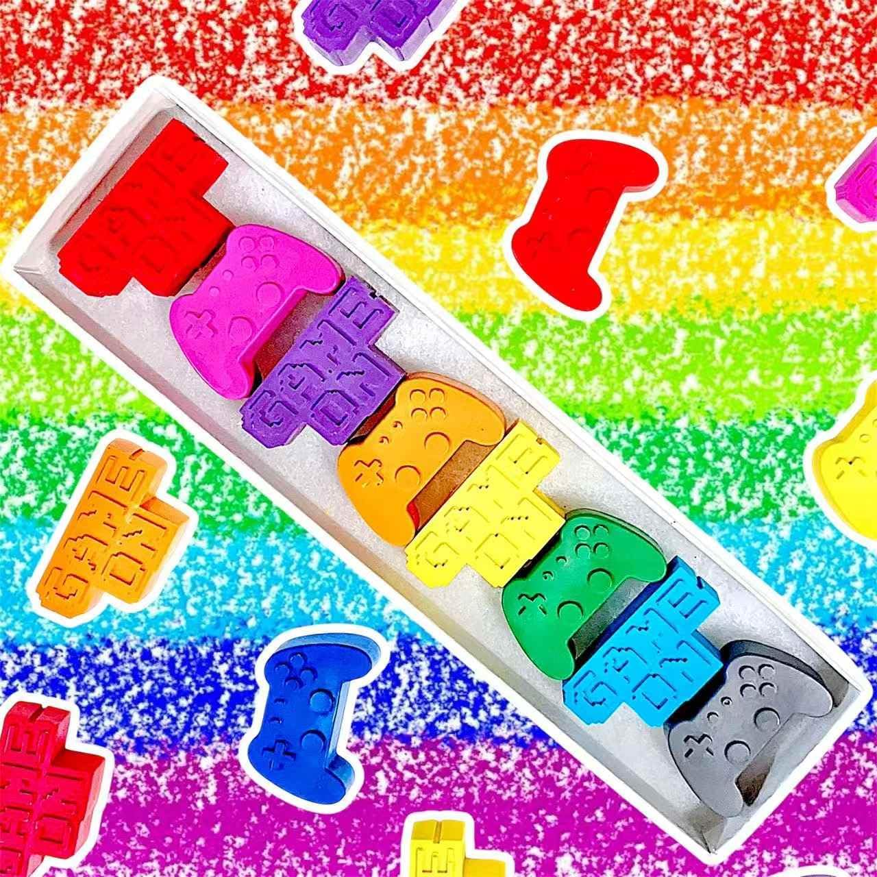 Video Game Shaped Crayons,Game On Controllers,7 Sets -Shaped Crayons for Children, Bulk Crayon Set, School Supplies Gift for Kids, Christmas & Birthday Gift for Kids (7 Sets) Party Favor