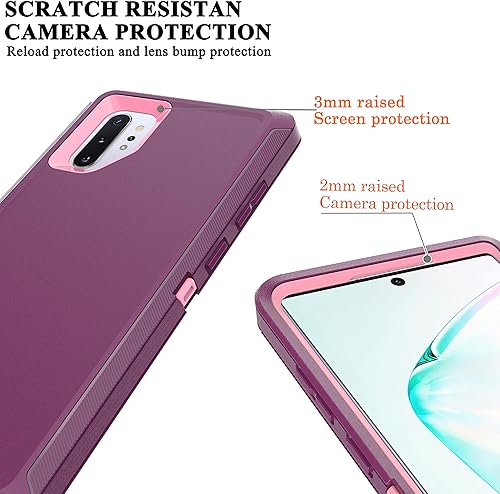 Miniatura 4 de YmhxcY Note 10 Plus - Funda con película de TPU flexible autorreparable (paquete de 2) y película protectora de pantalla para el lente de la cámara
