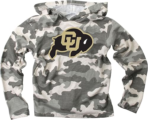 Wes and Willy Camiseta de manga larga con capucha de camuflaje juvenil